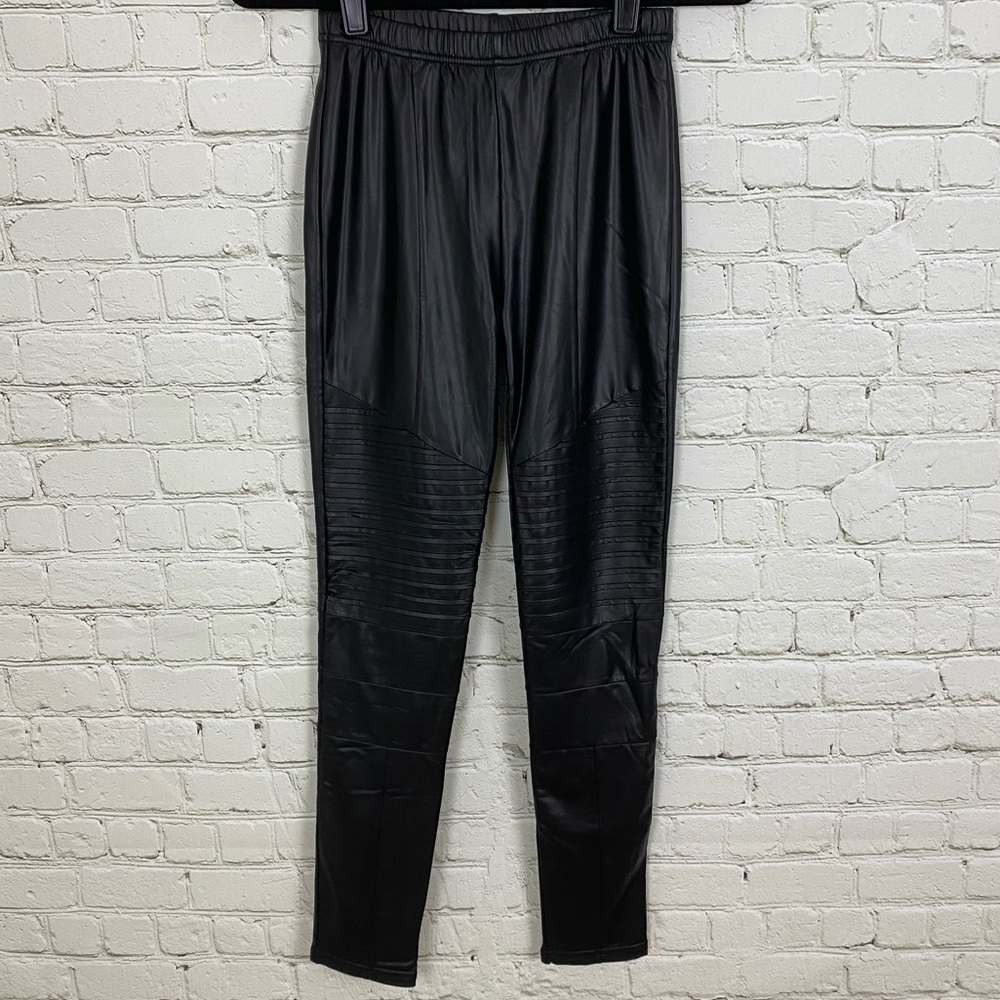 SOLD! NWT Plush Apparel Fleece Lined Liquid Moto Legging - Picture 4 of 14